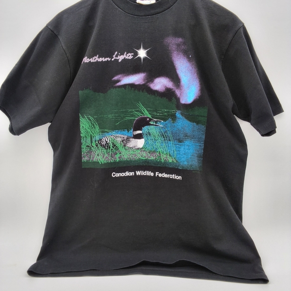 Penmans Other - Vintage Canadian Northern Lights Black Graphic T-Shirt